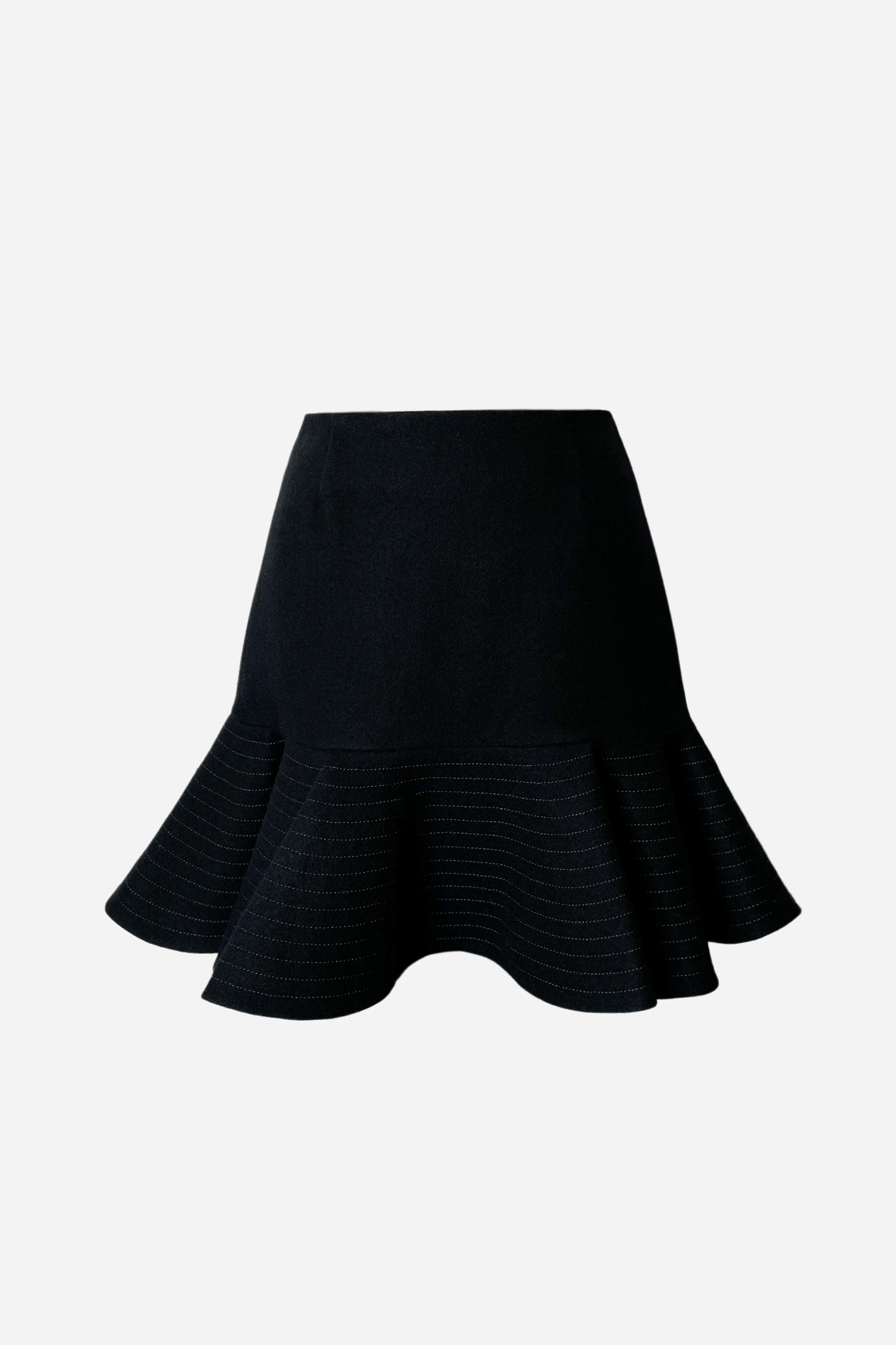 stitch wool flare skirt – shéller / シェリエ