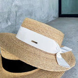 ribbon raffia hat