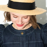 ribbon raffia hat