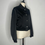 Dot Button Satin Blouson