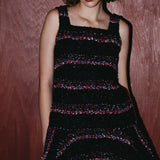 Marine tweed dress