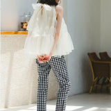 gingham tapered pants