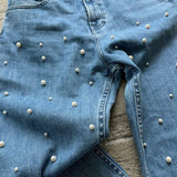 pearl denim pants