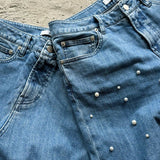 pearl denim pants