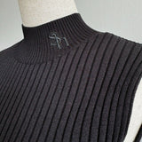 basic rib nosleeve knit