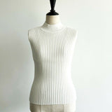 basic rib nosleeve knit