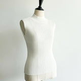 basic rib nosleeve knit