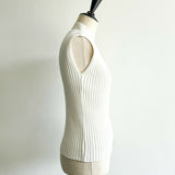 basic rib nosleeve knit