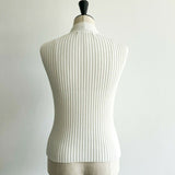 basic rib nosleeve knit