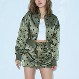 Lady dot bomber jacket