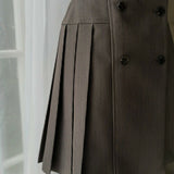 puff sleeve pleated jacket dress