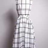 flocky check long shirt dress