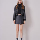 leather like bomber jacket