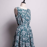 Side open flower dress