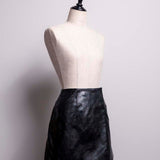 Leather-like wrap skirt