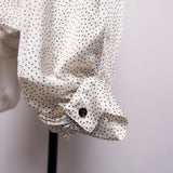 Dot Volume Bowtie Blouse