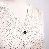 Dot Volume Bowtie Blouse