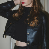 leather like bomber jacket