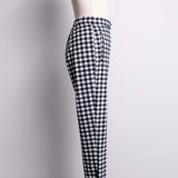 gingham tapered pants