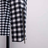 gingham tapered pants