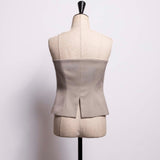 covered button love bustier