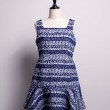 Marine tweed dress