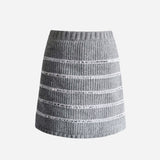 spangle stripe knit skirt