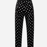 zip dot tapered pants