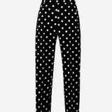 zip dot tapered pants