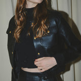 leather like bomber jacket