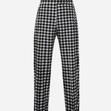 gingham tapered pants