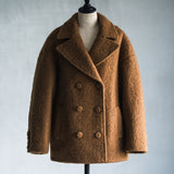 Handmade stitch wool jacket coat