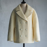 Handmade stitch wool jacket coat