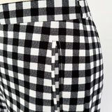 gingham tapered pants