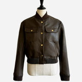 leather like bomber jacket