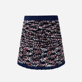 bicolor tweed knit skirt