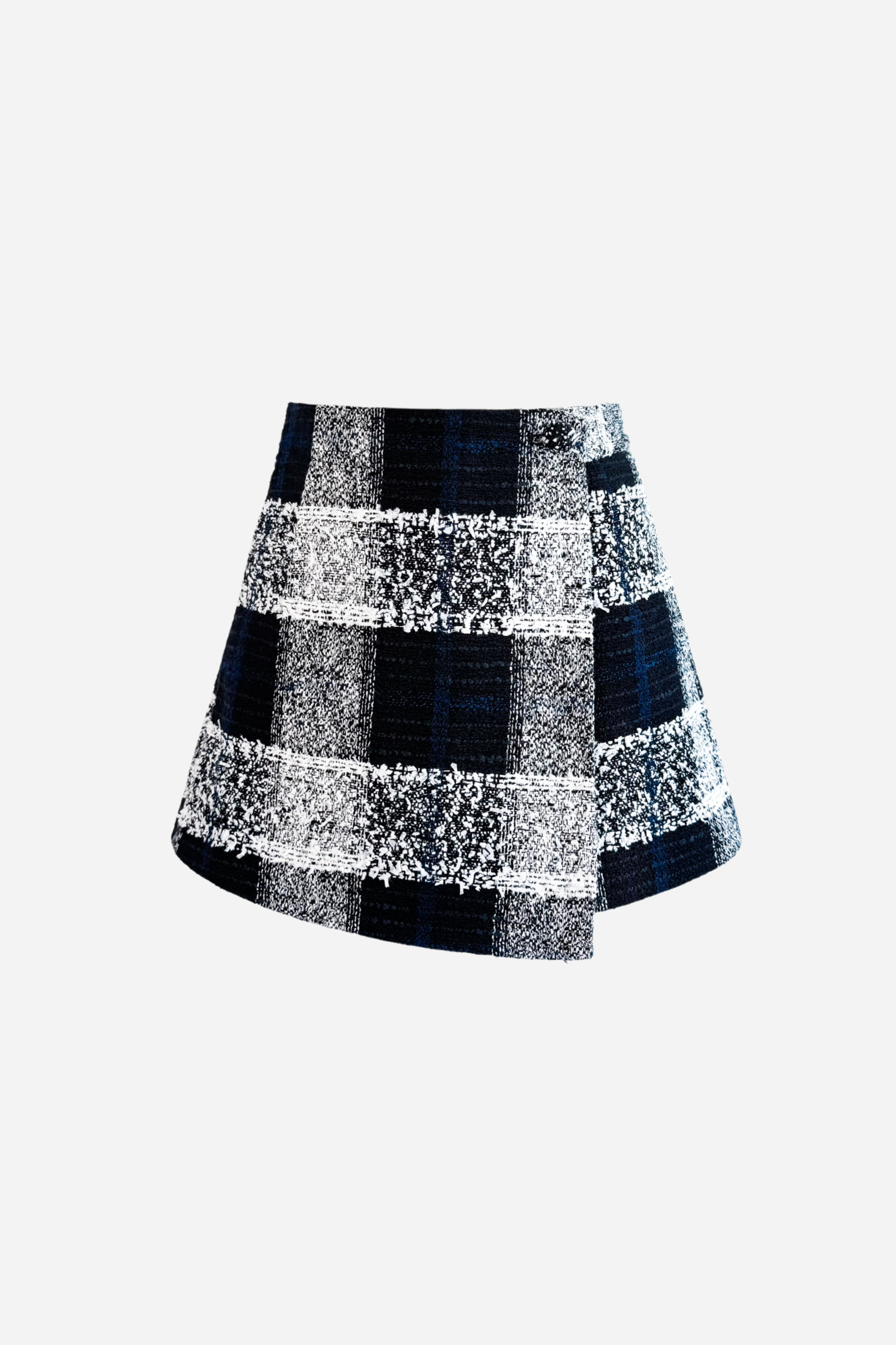 Tweed check wrap culotte