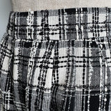 shiny check short pants