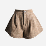 brillant herringbone hem short pants