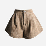 brillant herringbone hem short pants