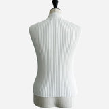 basic rib no sleeve knit