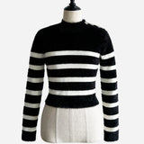 Fluffy striped knit