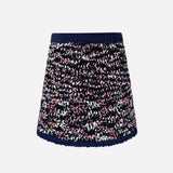 bicolor tweed knit skirt