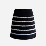 spangle stripe knit skirt