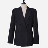 stitched design double breasted tailored jacket