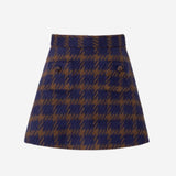 angora check tweed skort