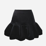 petal satin skirt