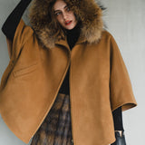 FOX fur cape coat