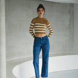 Fluffy striped knit