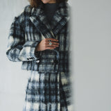 Mohair check short coat